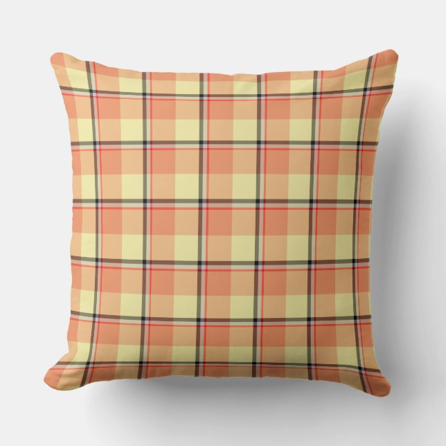 Coussin Claystone and Morning Mist Plaid (Recto)