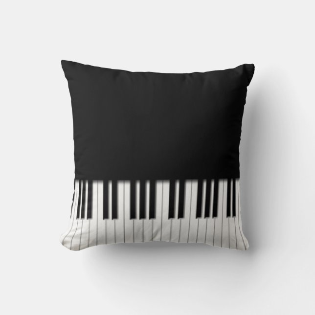 Coussin Clés de clavier de piano (Recto)
