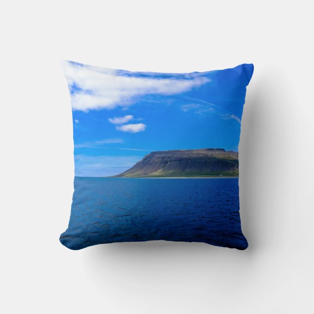 Coussin Cliff Brown près de la mer (Recto)