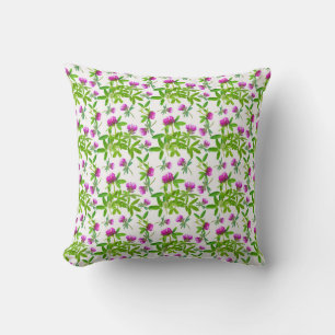 Coussin Cloches rouges sur blanc