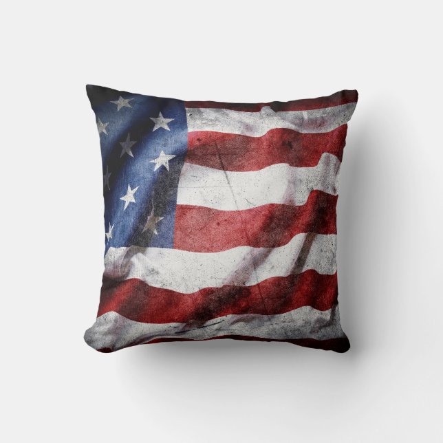 Coussin Closeup gronge le drapeau américain. (Recto)