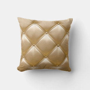 Coussin Closeuse en cuir doré