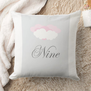 Coussin Clouages Delicés Rose et Blanc Avec Texte Neuf