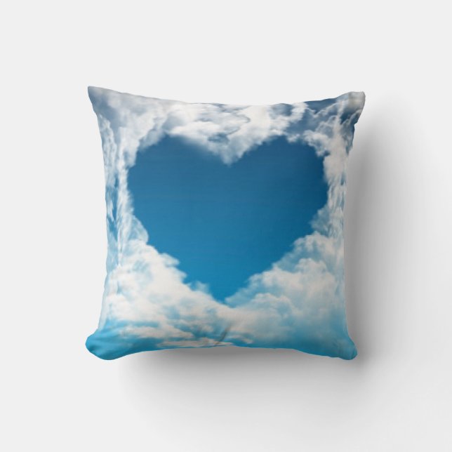 Coussin Cloud en forme de ciel bleu blanc (Recto)