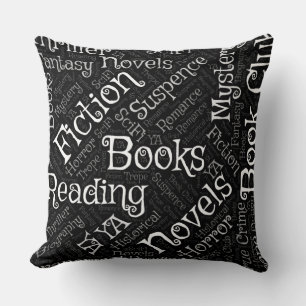 Coussin Cloud Word pour les amateurs de livres