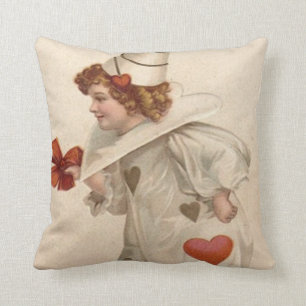 Coussin Clown Harlequin coeur Valentine