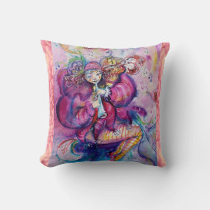 Coussin Clown rose musical bébé shower
