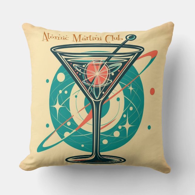 Coussin Club Martini atomique (Recto)