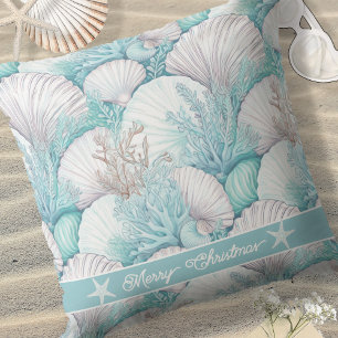 Coussin Coastal Seashell & Coral Motif#3 ID1009