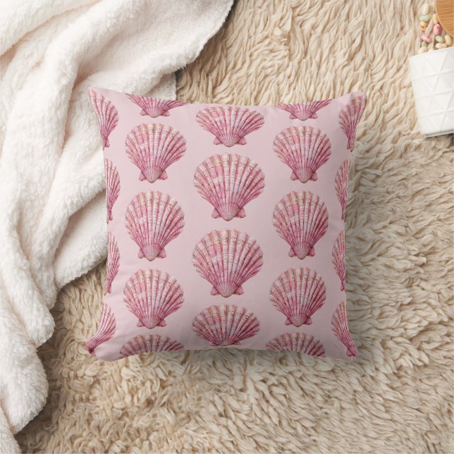 Coussin Coastère de coquillage rose (Couverture)
