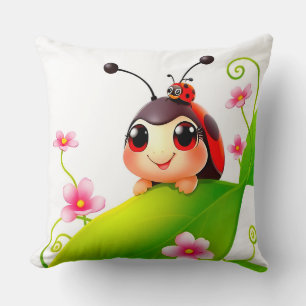 Coussin Coccinelle de dessin animé adorable