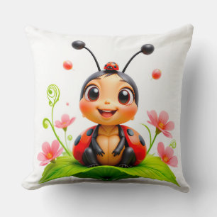 Coussin Coccinelle de dessin animé adorable
