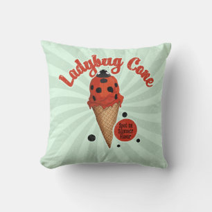 Coussin Coccinelle fantaisiste   Art de glace rétro