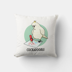 Coussin Cockadoodle amusant Cockatoo Pun