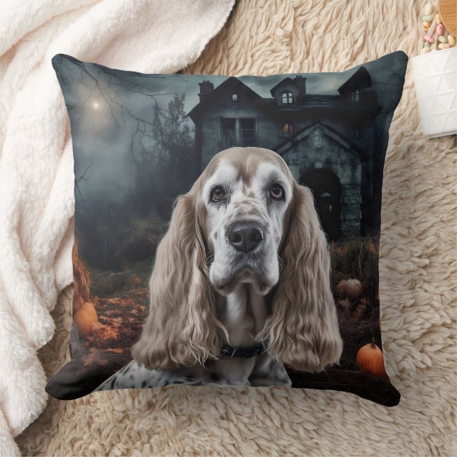 Coussin Cocker Spaniel Halloween effroi (Couverture)