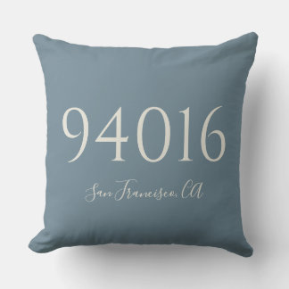 Coussin Code postal personnalisé et cadeau de nouvelle mai