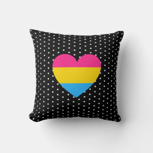 Coussin Cœur de fierté pansexuelle