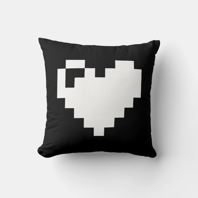 Coussin Coeur de pixel 8 bits (Recto)