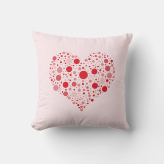 Coussin Coeur en points