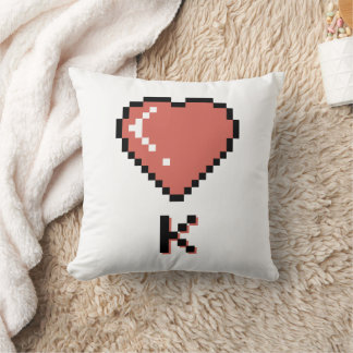 Coussin Coeur King contour noir