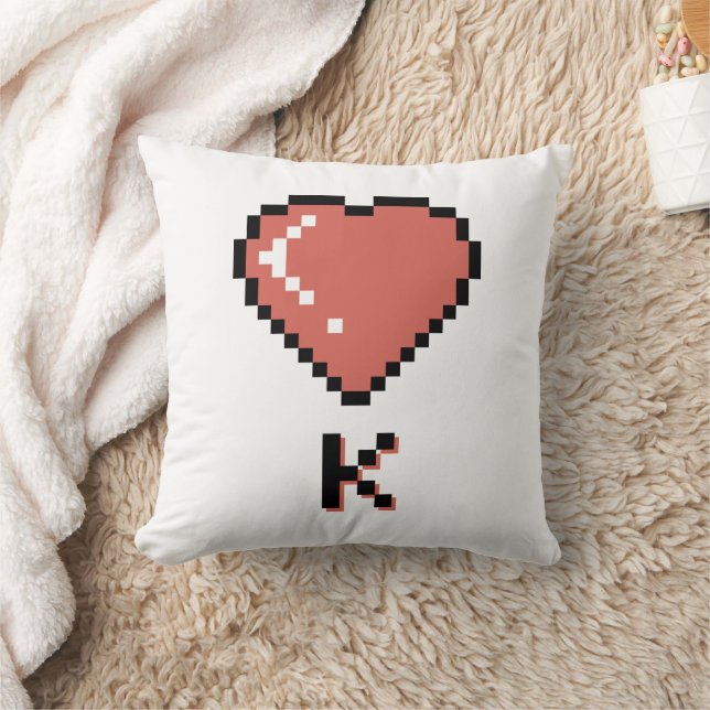 Coussin Coeur King contour noir (Couverture)