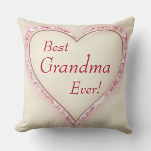 Coussin Coeur meilleure grand-mère jamais