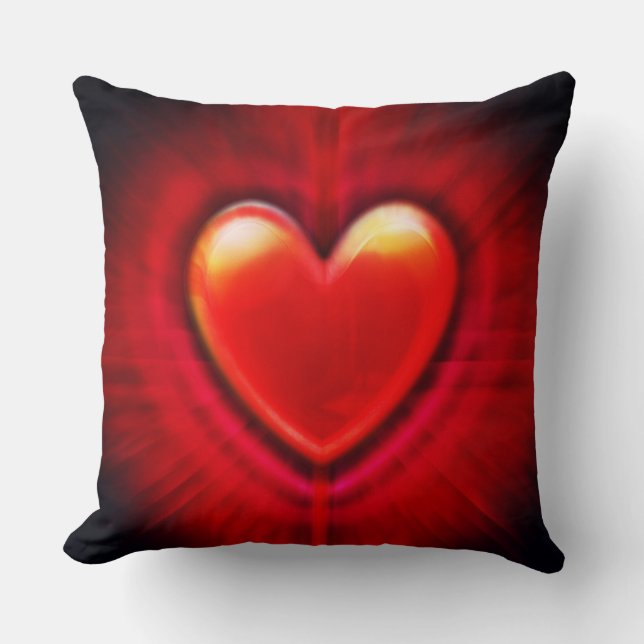 Coussin Coeur motif à la mode Saint Valentin (Recto)