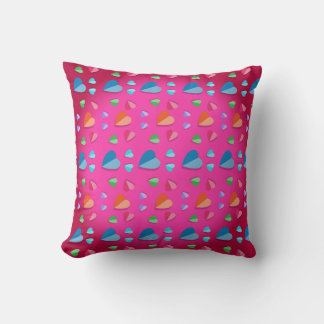 Coussin Coeur multicolore