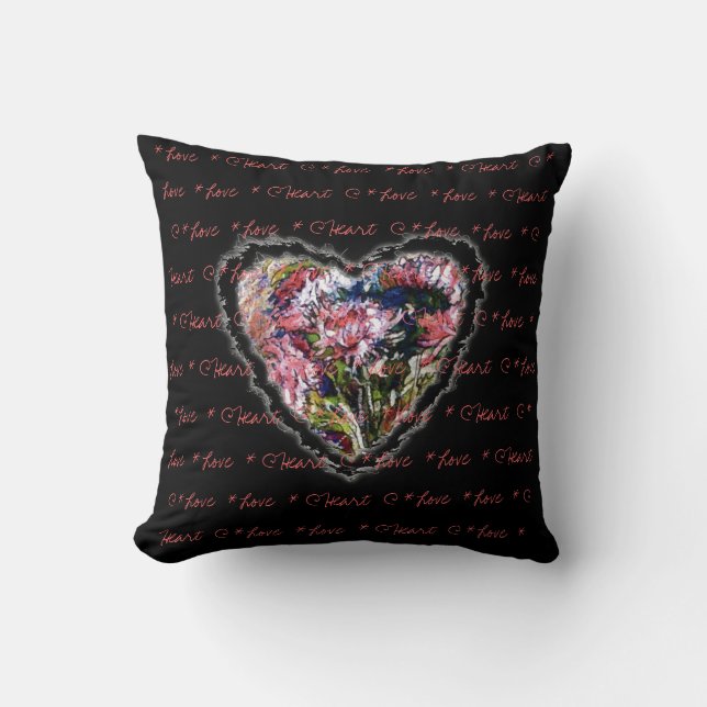 Coussin Coeur romantique par Alexandra Cook (Recto)