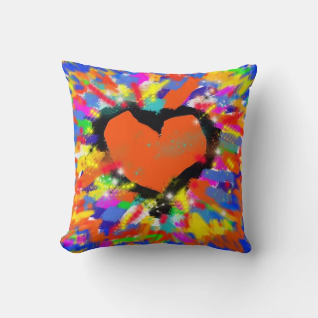 Coussin coeur rouge d'amour (Recto)