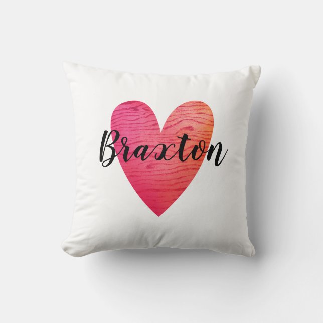 Coussin Coeur rouge mignon Valentine (Recto)