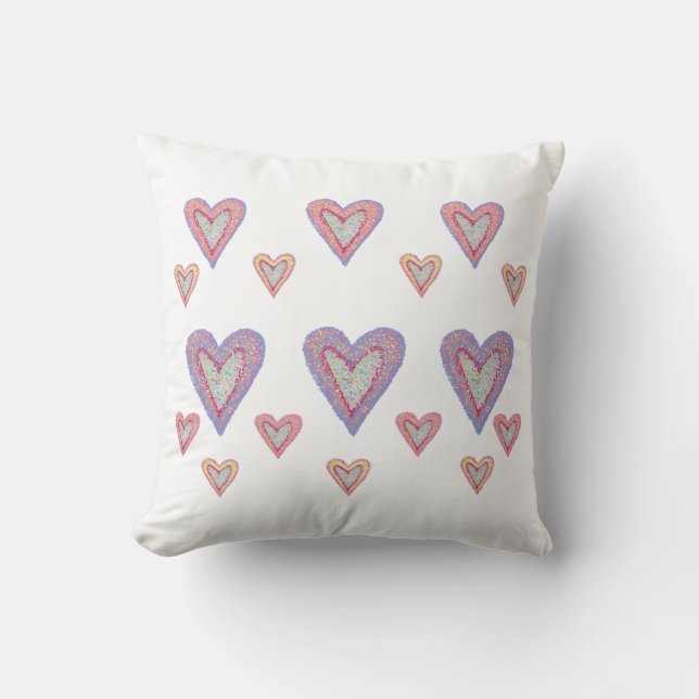Coussin coeurs 41 x 41 cm (Recto)