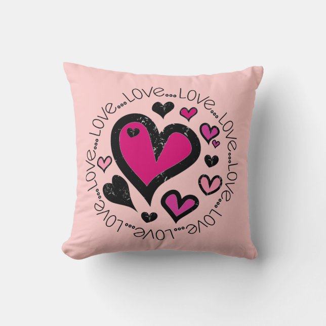 Coussin Coeurs Amour Amour Amour (Recto)