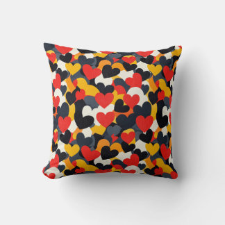 Coussin Coeurs colorés