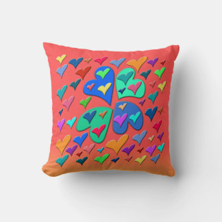Coussin Coeurs colorés