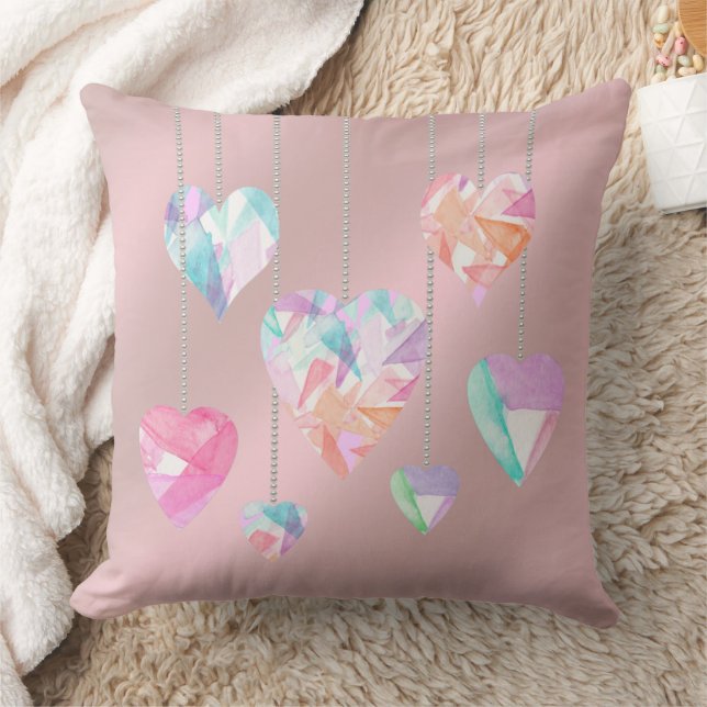 Coussin Coeurs cristaux (Couverture)