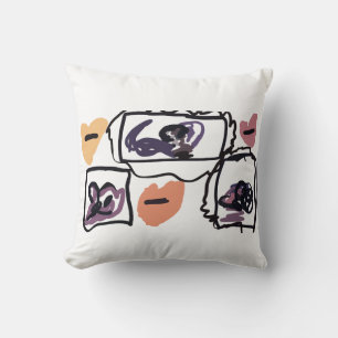 Coussin cœurs de Dogue allemand 