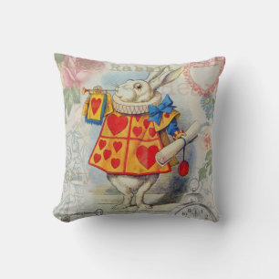 Coussin Cœurs de Lapin Blanc Alice Classique
