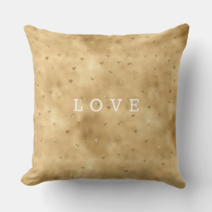 Coussin Coeurs de Parties scintillant Gold Glam
