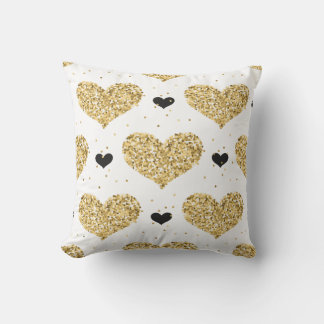 Coussin Coeurs d'or