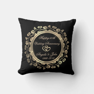 Coussin Cœurs d'Or, Tourbillons Floraux 50e Anniversaire d