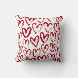 Coussin Coeurs en couleur rouge