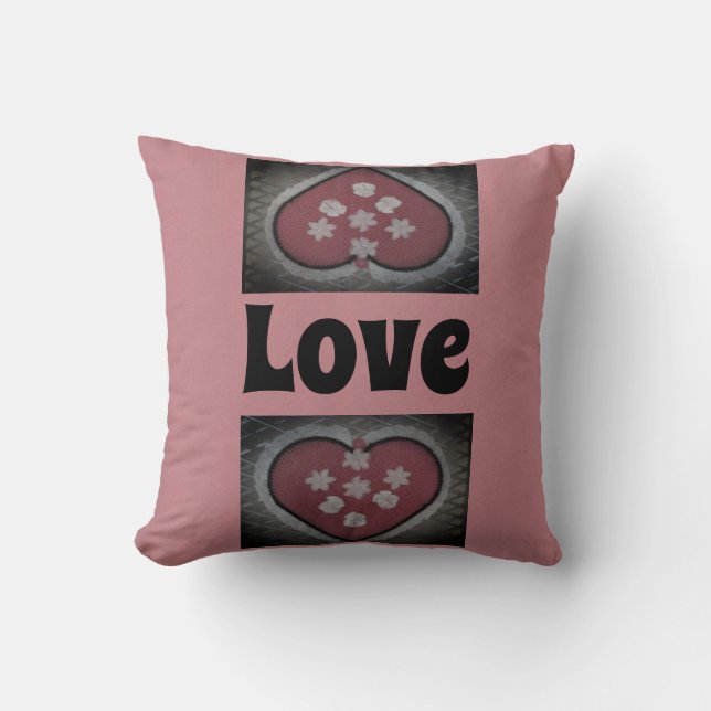 Coussin Coeurs en fleurs (Recto)