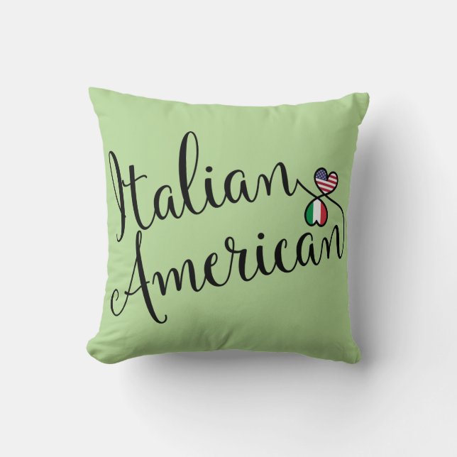 Coussin Coeurs italiens américains entrelacés (Recto)