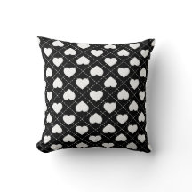 Coeurs Jacquards : Coeurs blancs en noir