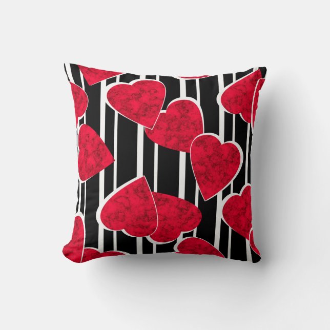 Coussin Coeurs rouges (Recto)