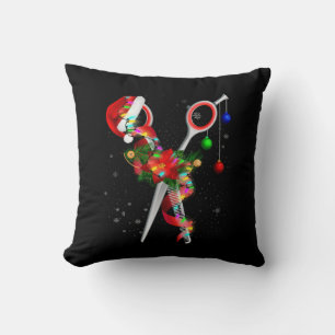 Coussin Coiffeur de ciseau Père Noël Christmas Coiffeur St