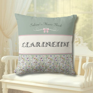Coussin Coin charmant de musique de la clarinette sauvage