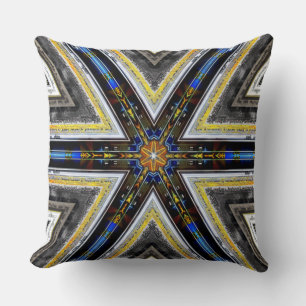 Coussin Coins jaunes des anciens et des triangles de cadre