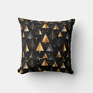 Coussin Cojín Black and Gold Trees Decorative Modern